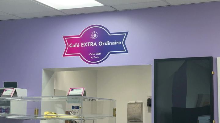 Custom café wall sign